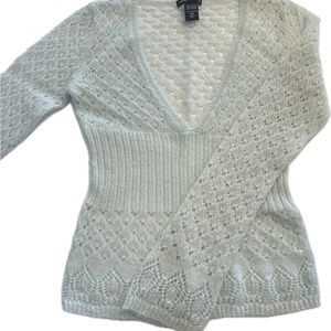 NY&C Mint Open-Knit Sweater Soft Mohair